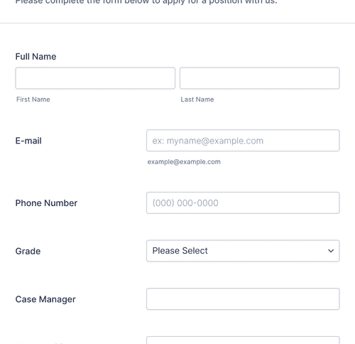 Work Study Application Form Template | Jotform