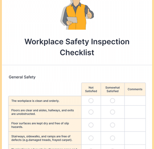 Form Templates: Workplace Safety Inspection Checklist