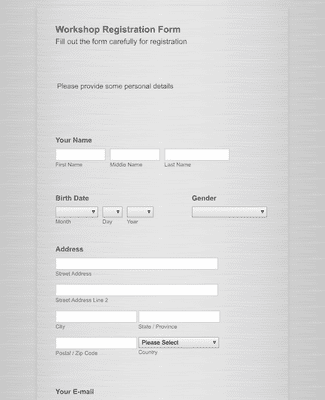 Workshop Information Form Template | Jotform
