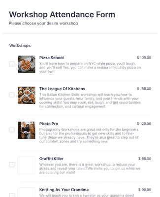Workshop Inform Workshop Information Form Template | Jotform