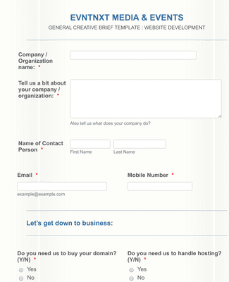 Form Templates: Your Web Design Client Questionnaire