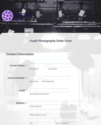 Form Templates: Youth Photography Order Form