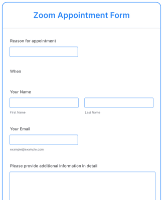 Zoom Appointment Form