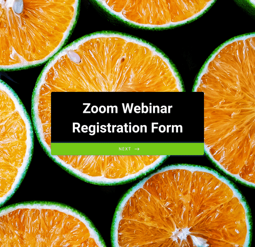 Form Templates: Zoom Webinar Registration Form
