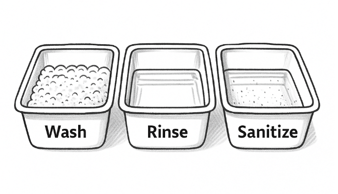 Wash Rinse Sanitize Diagram